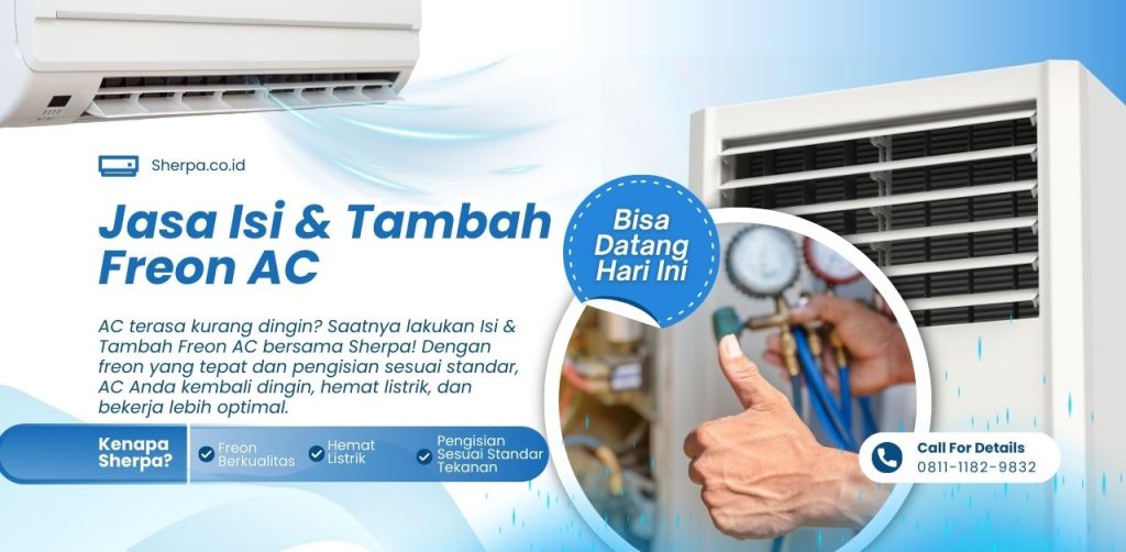 isi & tambah freon AC